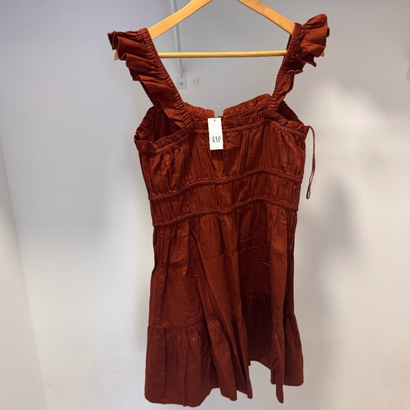 Flutter Sleeve Cinch Waist Mini Dress - Picture 3 of 5